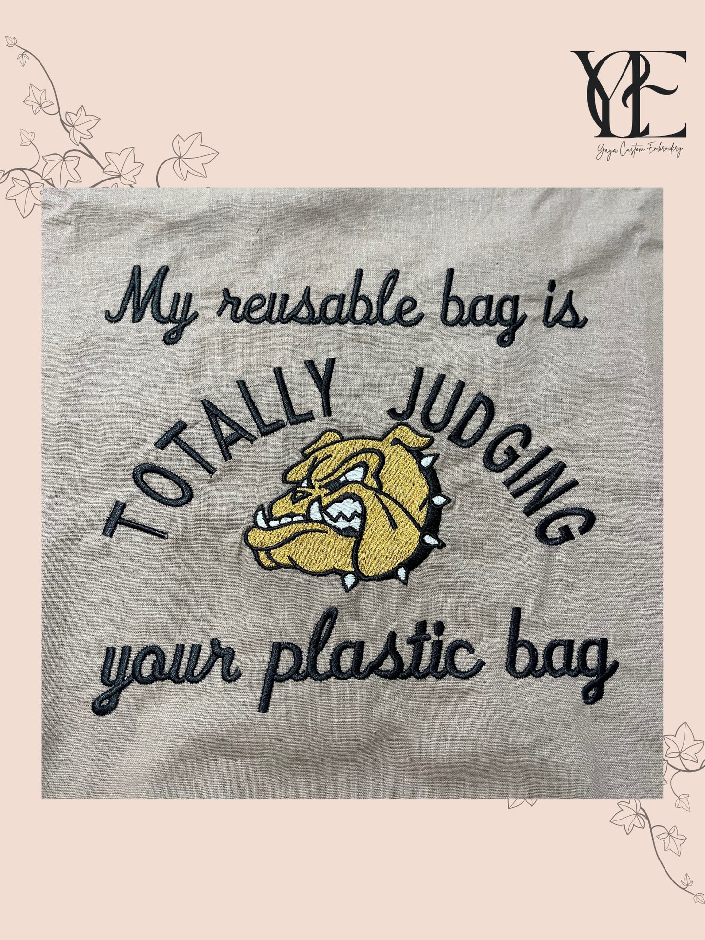 Oversized Tote Bag: My Reusable Bag is Totally Judging Your Plastic Bag