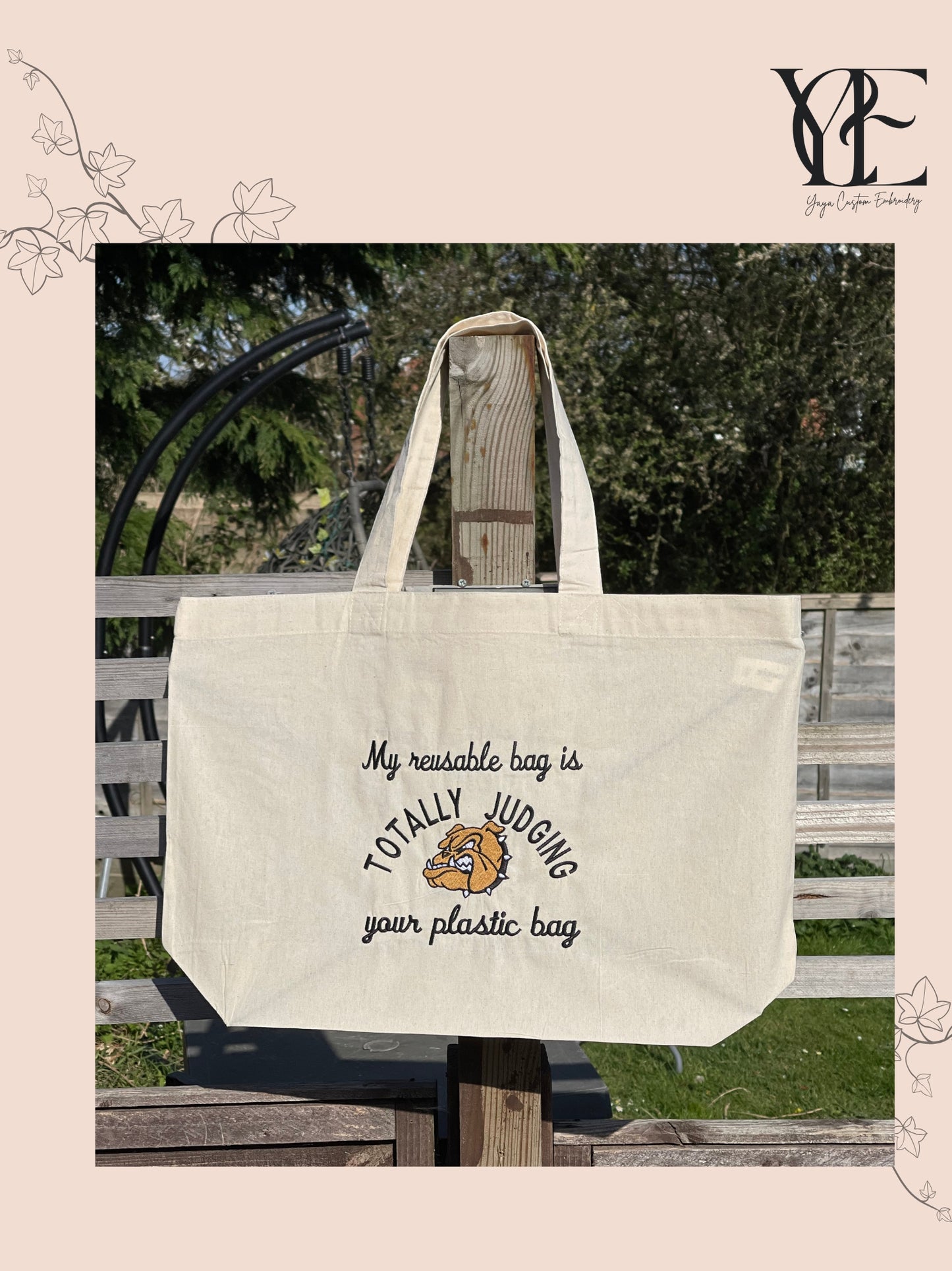 Oversized Tote Bag: My Reusable Bag is Totally Judging Your Plastic Bag
