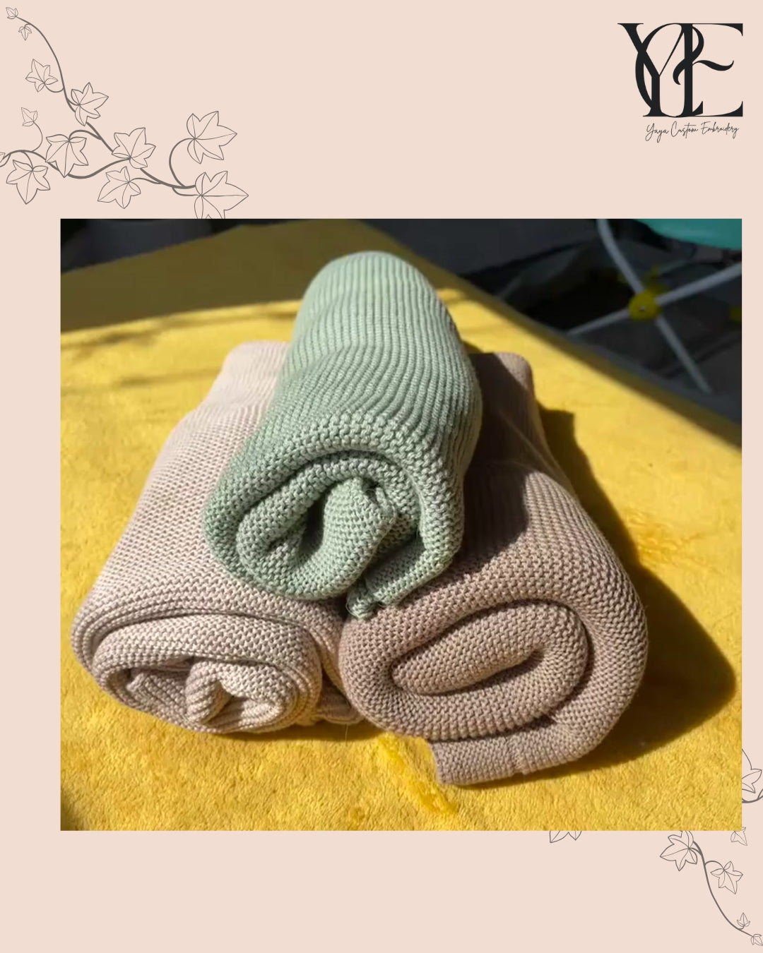 Personalised Embroidered Baby Blanket – Soft, Warm & Breathable Cotton Comforter for Newborns