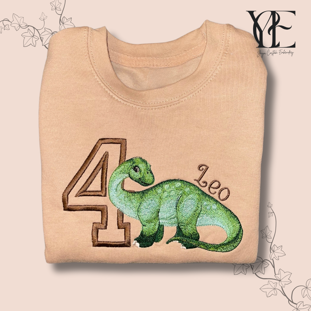 Personalised Diplodocus Birthday Sweatshirt – Top for Kids Birthday parties