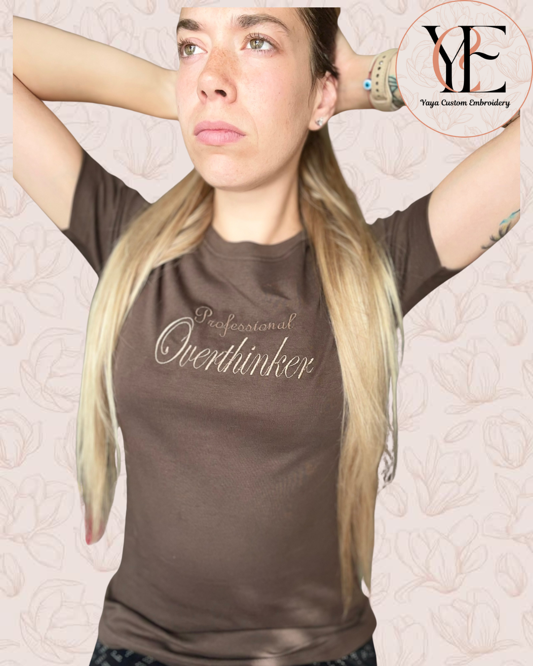 Professional Overthinker Embroidered T-Shirt