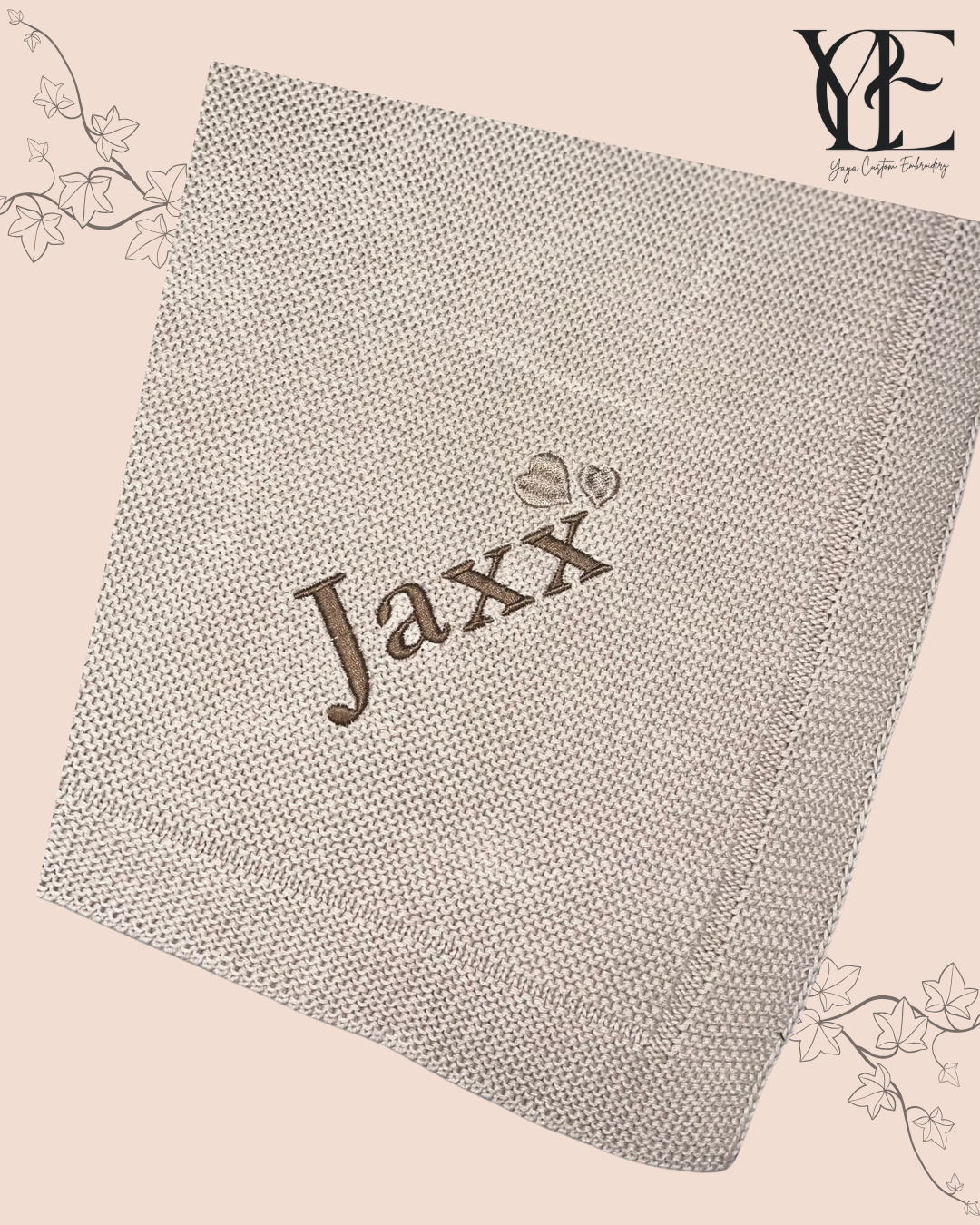 Personalised Embroidered Baby Blanket – Soft, Warm & Breathable Cotton Comforter for Newborns