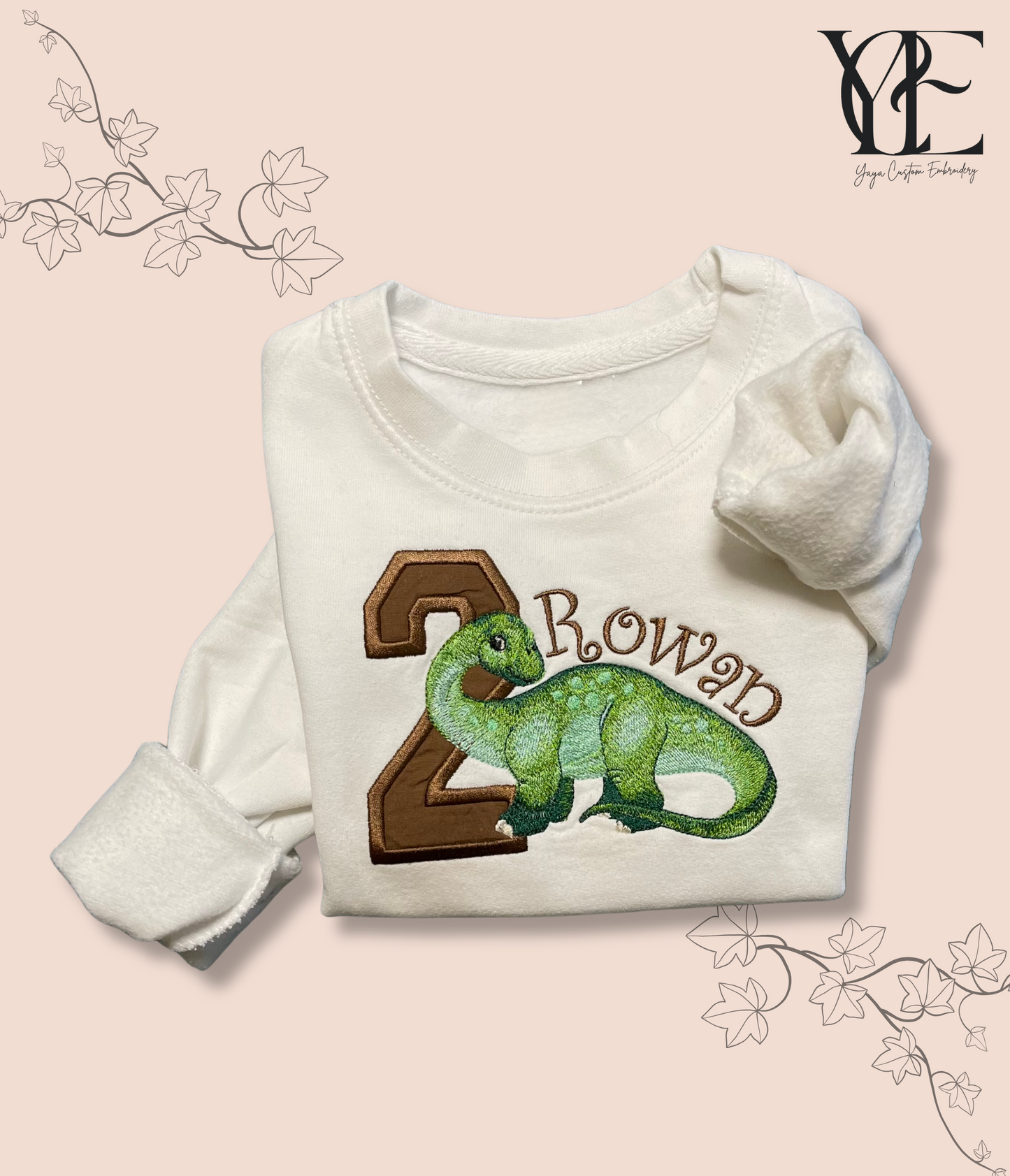Personalised Diplodocus Birthday Sweatshirt – Top for Kids Birthday parties
