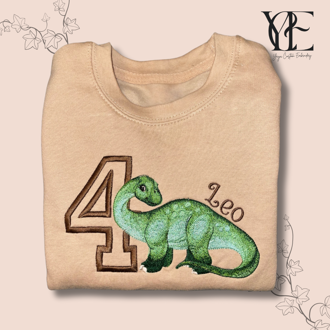 Personalised Diplodocus Birthday Sweatshirt – Top for Kids Birthday parties