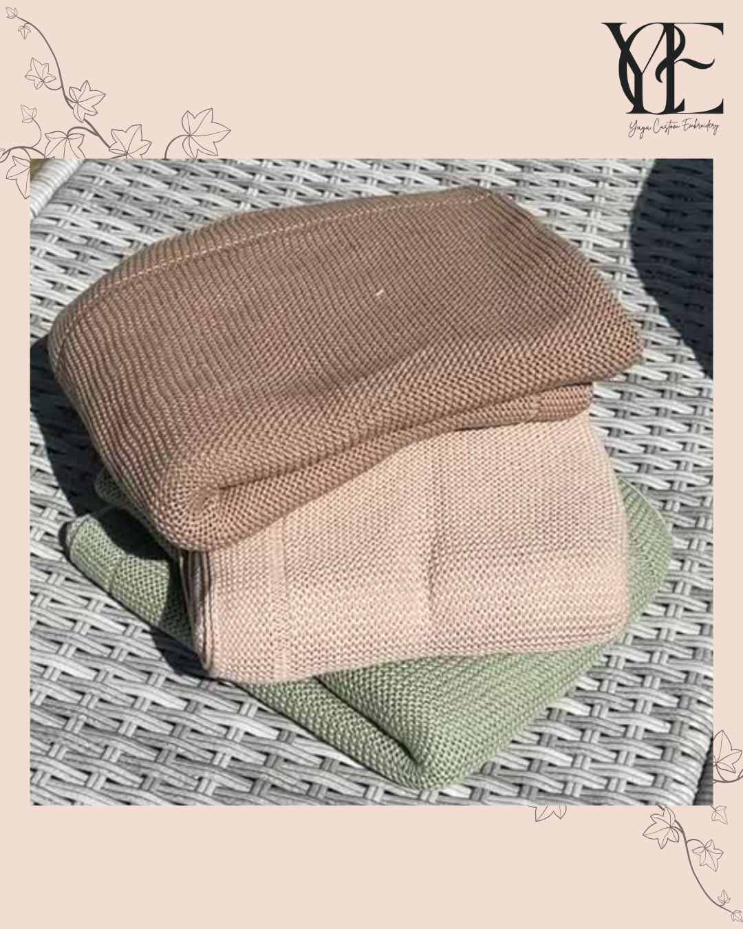 Personalised Embroidered Baby Blanket – Soft, Warm & Breathable Cotton Comforter for Newborns