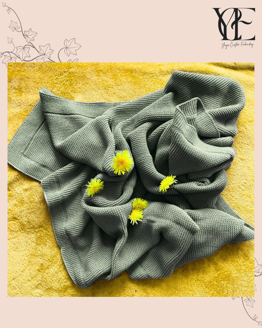 Personalised Embroidered Baby Blanket – Soft, Warm & Breathable Cotton Comforter for Newborns