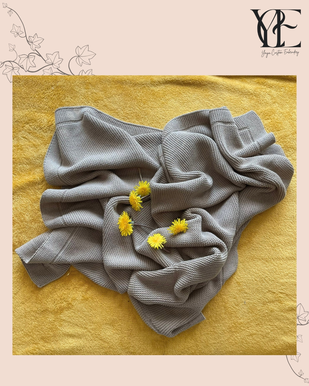 Personalised Embroidered Baby Blanket – Soft, Warm & Breathable Cotton Comforter for Newborns