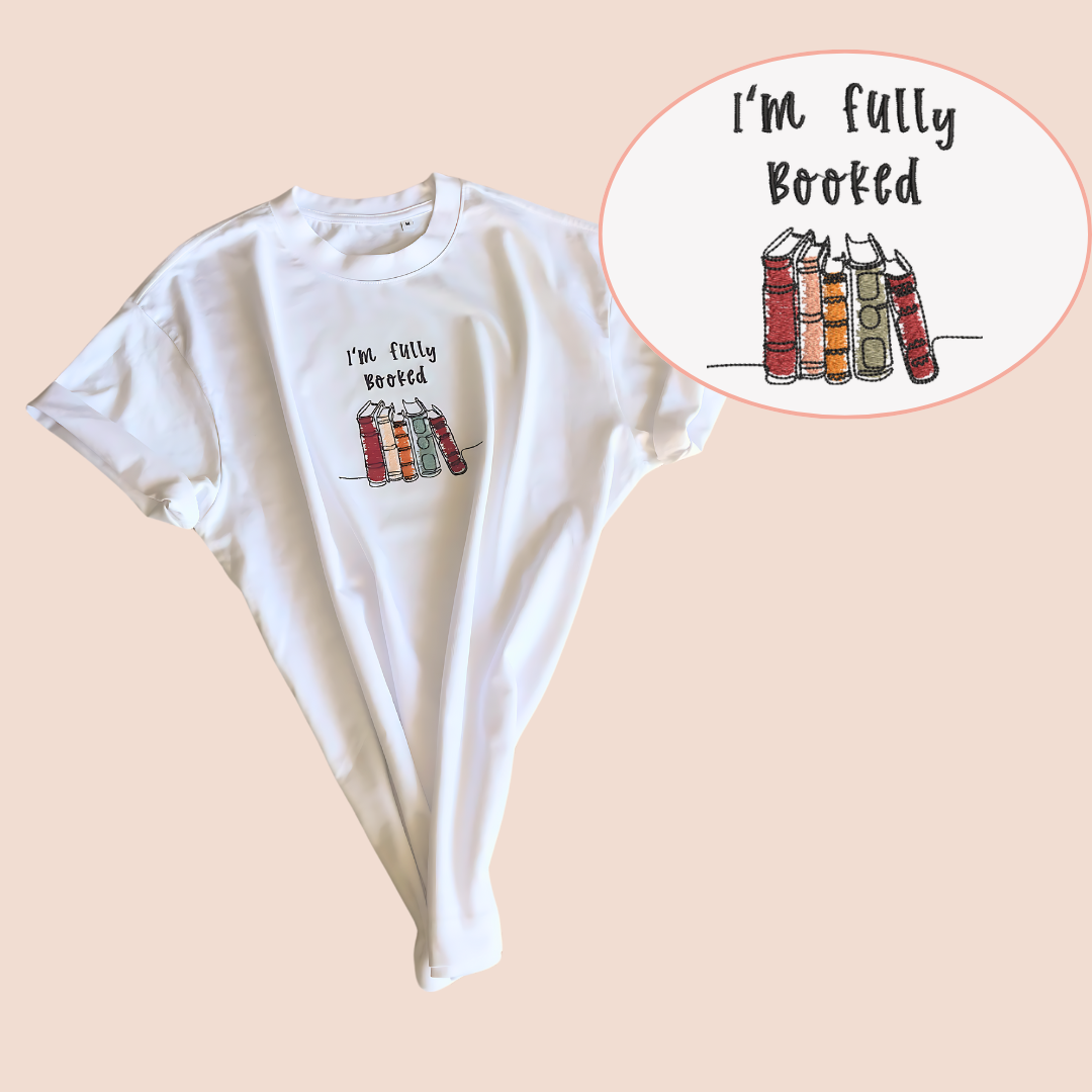 Kurzarm-T-Shirt „I’m Fully Booked“