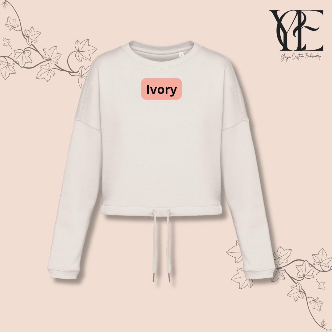 Ivory colour crop sweatshirt by YCE