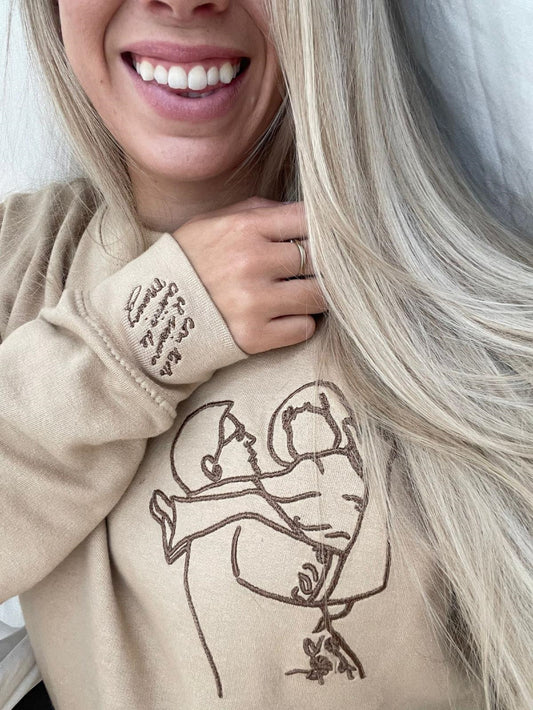 Outlined embroidered of a photo