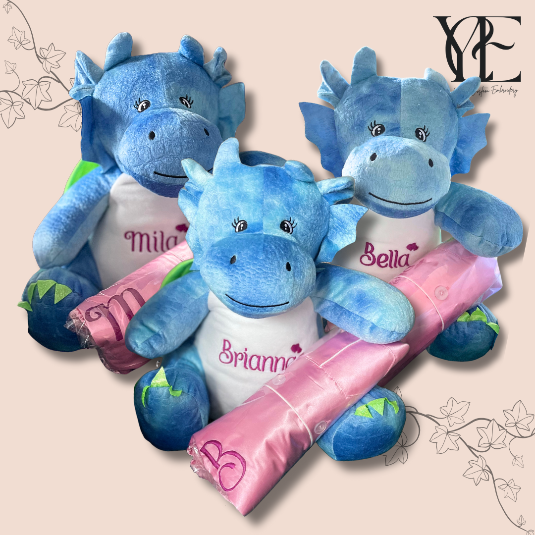 Personalised sleepover bundle: Soft toy, pyjamas and sleeping mask