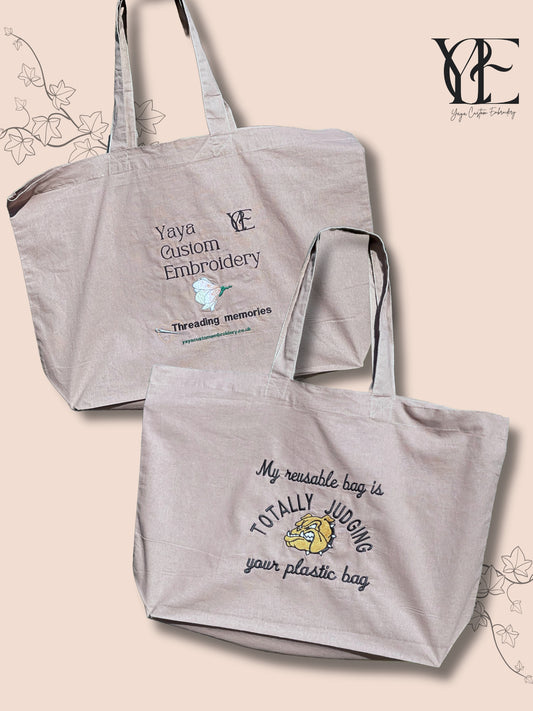 Oversized Tote Bag: My Reusable Bag is Totally Judging Your Plastic Bag
