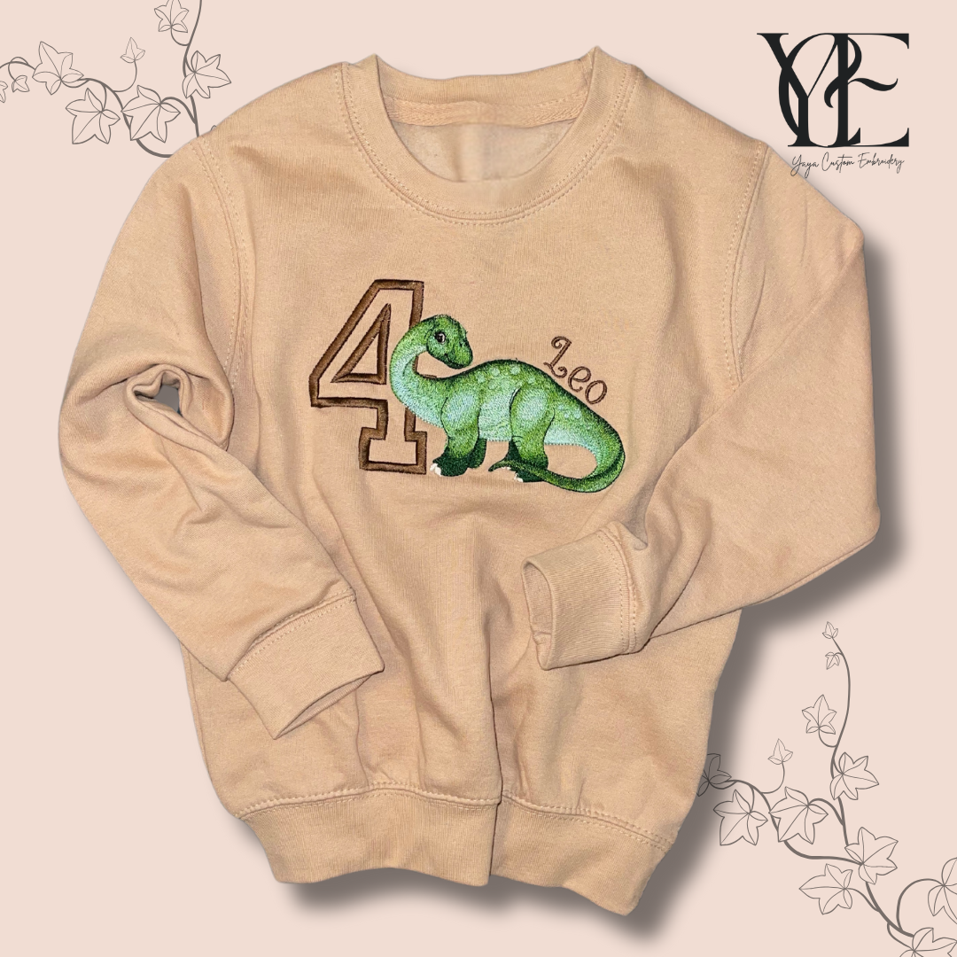 Diplodocus Birthday Sweatshirt – Personalised for Kids