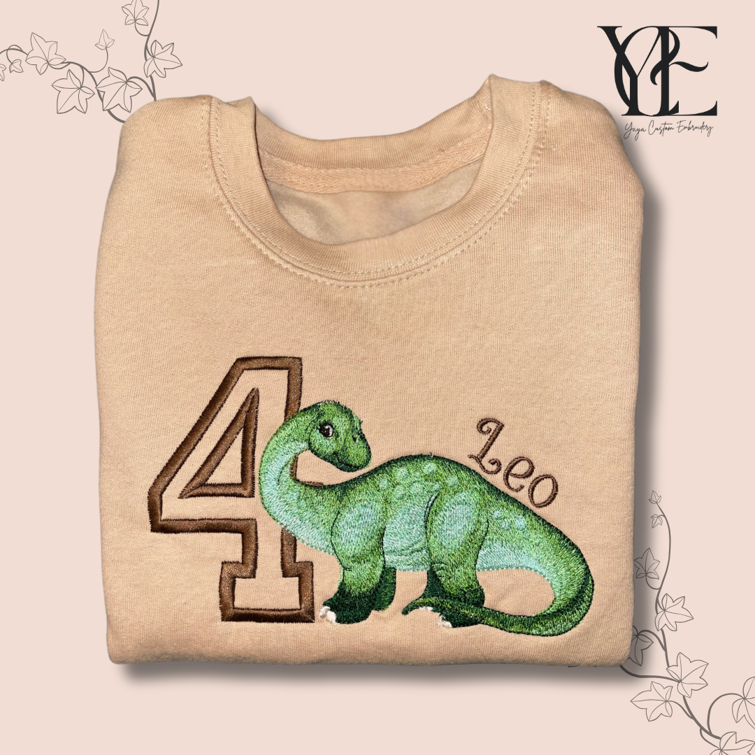 Diplodocus Birthday Sweatshirt – Personalised for Kids