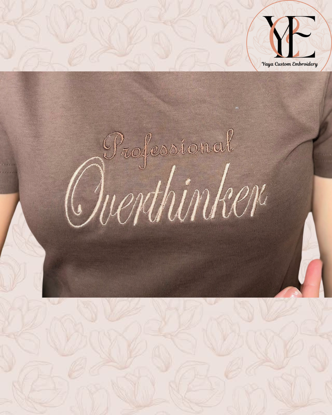 Professional Overthinker Embroidered T-Shirt