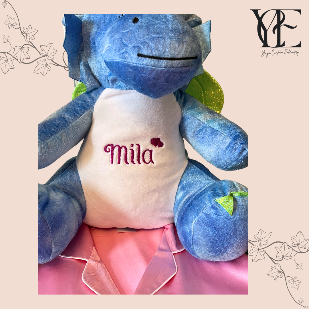 Personalised sleepover bundle: Soft toy, pyjamas and sleeping mask