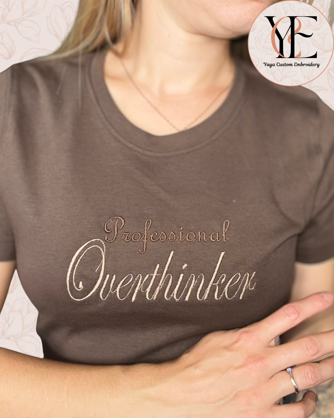 Professional Overthinker Embroidered T-Shirt