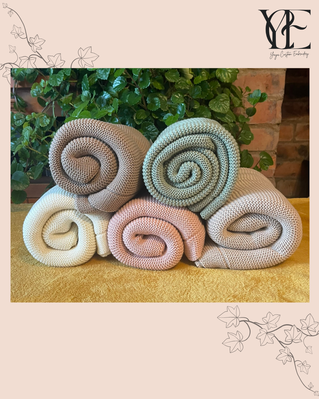 Personalised Embroidered Baby Blanket – Soft, Warm & Breathable Cotton Comforter for Newborns
