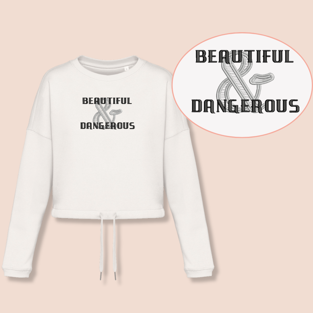 Beautiful & Dangerous - Inspirational Crop Sweatshirt