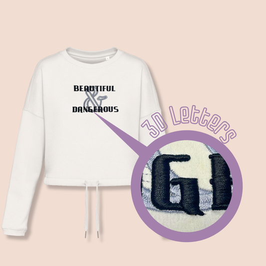 Beautiful & Dangerous - Inspirational Crop Sweatshirt