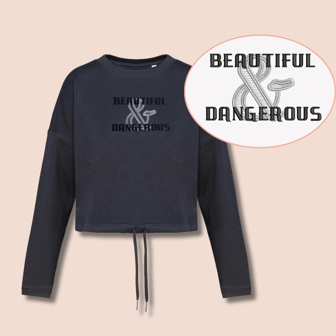 Beautiful & Dangerous - Inspirational Crop Sweatshirt