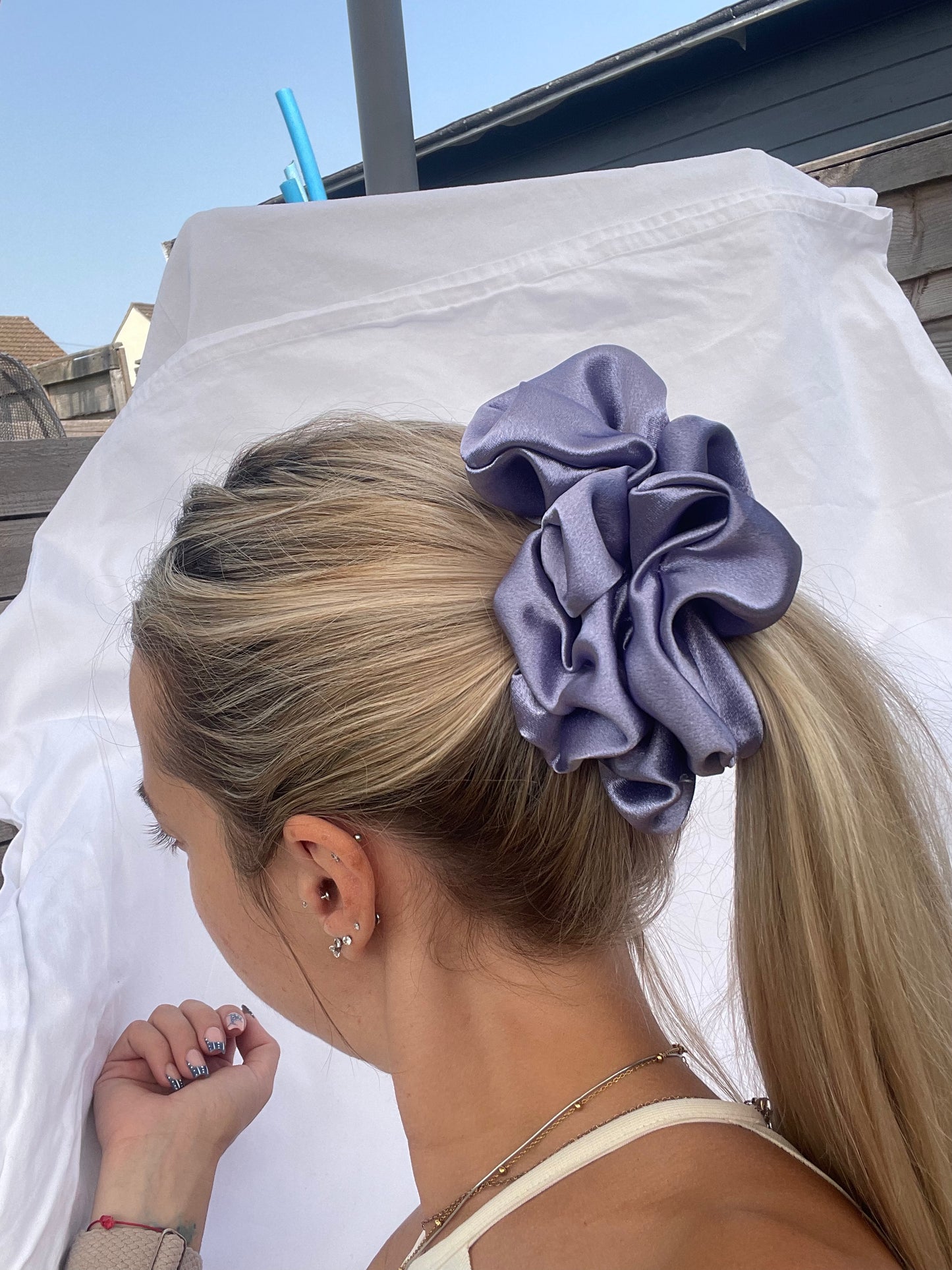 XL Oversized Satin Hair Scrunchie