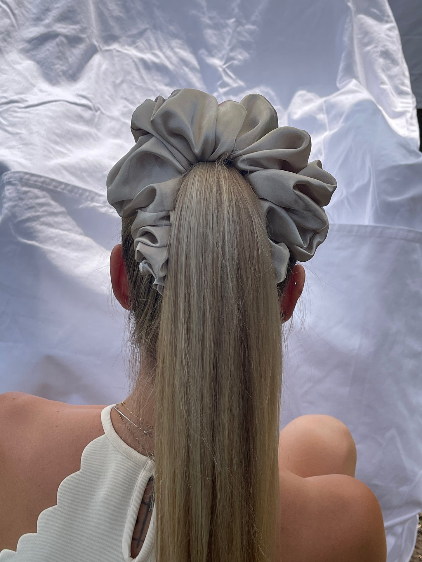 XL Oversized Satin Hair Scrunchie