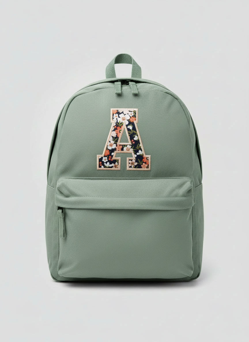 Mini Backpack with Custom Varsity Letter Appliqué
