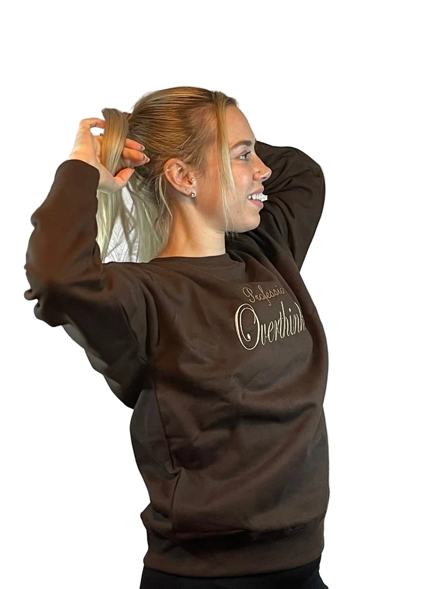 Professional Overthinker Embroidered Sweatshirt | Personalised Relatable Clothing UK
