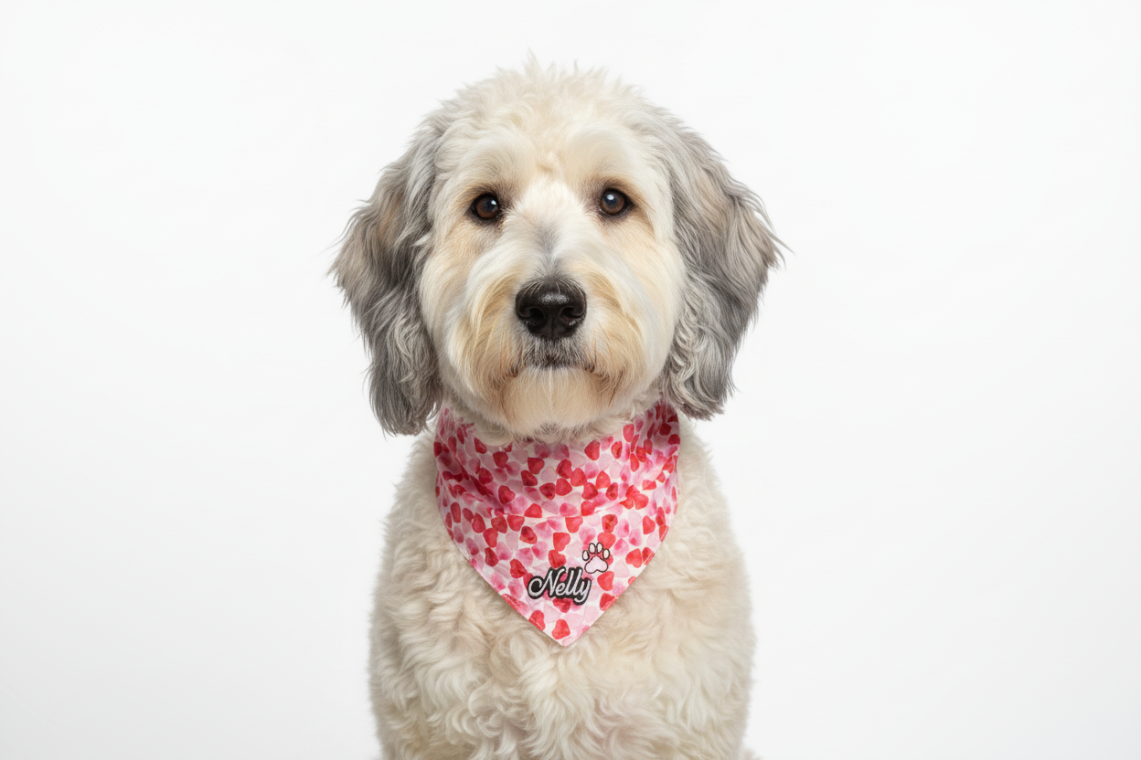 This MUM Wears Her Heart on Her Sleeve Hoodie – Personalised Dog Mum Hoodie with Appliqué MUM Design