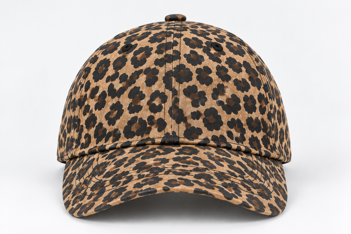 Beechfield Leopard Print 6 Panel Cap – Vintage Dad Cap