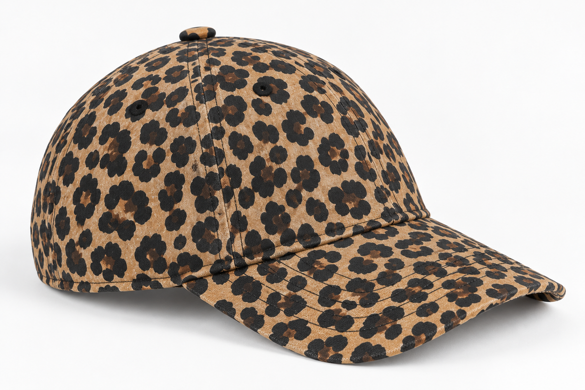 Beechfield Leopard Print 6 Panel Cap – Vintage Dad Cap