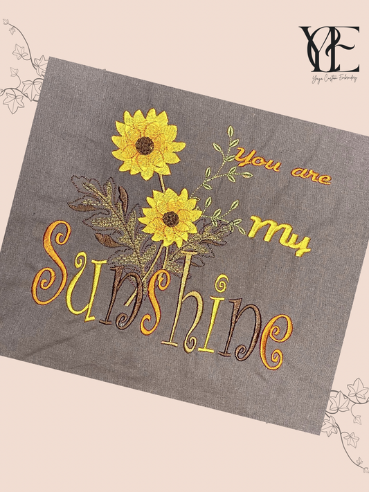 Oversized Tote Bag: You are my sunshine sunflowers