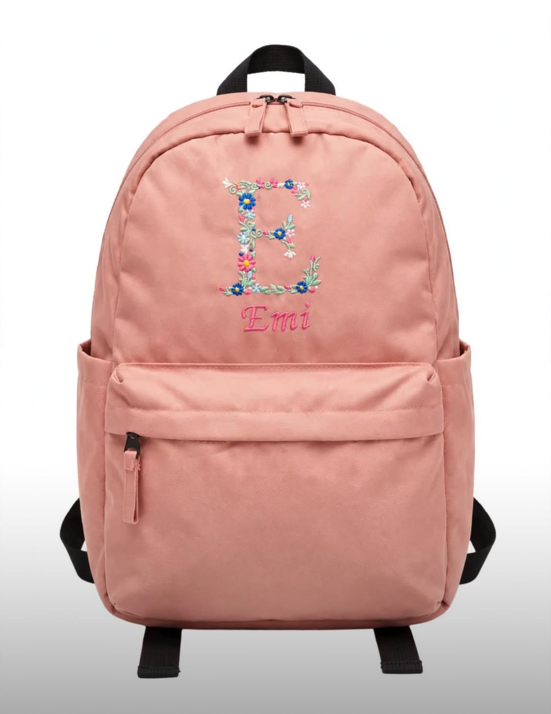 Personalised Mini Backpack – Floral Initial & Name
