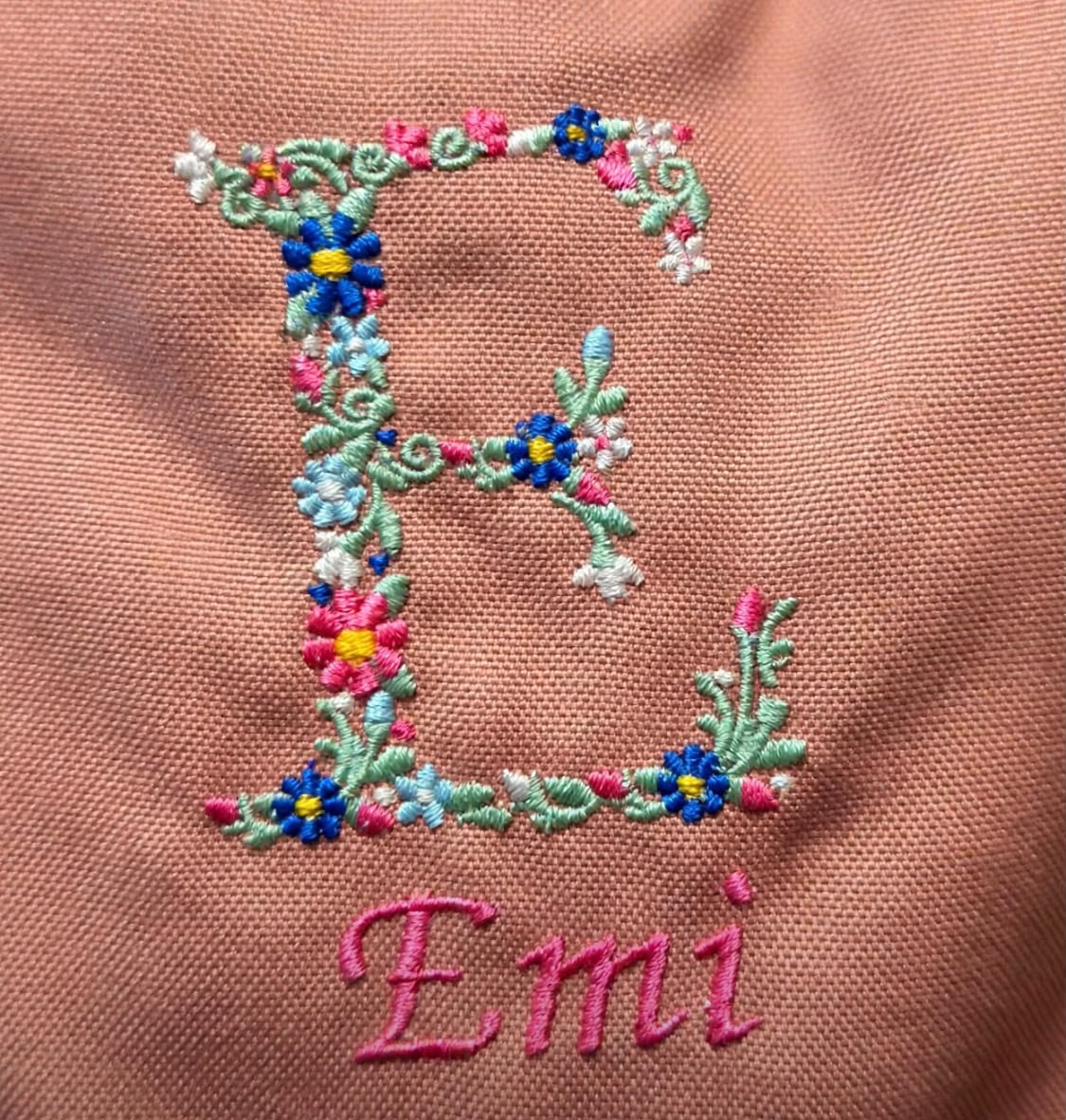Personalised Mini Backpack – Floral Initial & Name